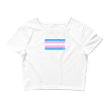 Load image into Gallery viewer, Trans Pride Flag - Crop Tee
