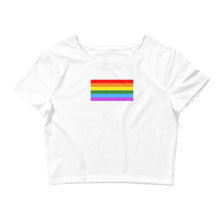 Load image into Gallery viewer, Gay Pride Flag - Crop Tee
